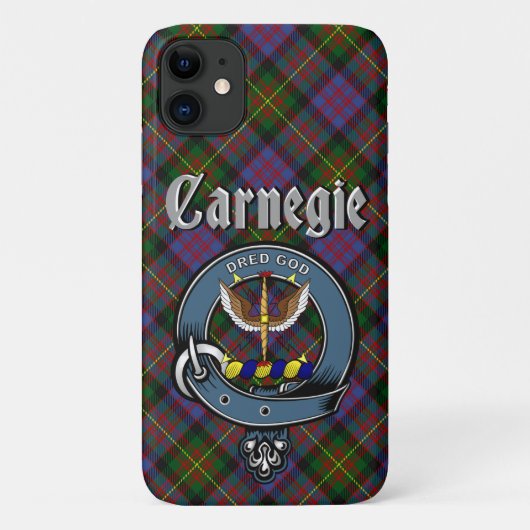 Carnegie Clan Badge & Tartan Phone Case (Achterkant)
