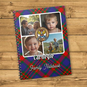 Carnegie familie foto collage notitieboek