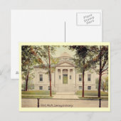 Carnegie Library, Flint, Vintage van Michigan Briefkaart (Voorkant / Achterkant)