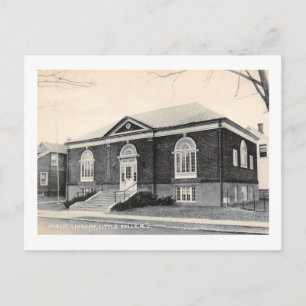 Carnegie Library, Little Herfsten, Vintage van New Briefkaart