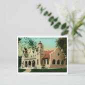 Carnegie Library, Riverside CA Vintage Briefkaart (Staand voorkant)
