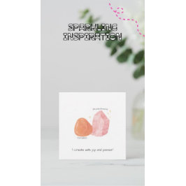 Carneool & Rhodochrosite Affirmatie Stijl 2 Notitiekaartje