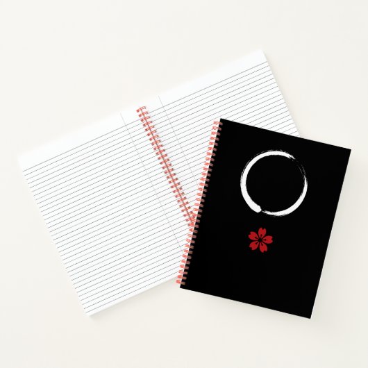 Carnet 円相桜 Enso Sakura – Japan Zen Black Notebook (Intérieur)
