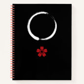 Carnet 円相桜 Enso Sakura – Japan Zen Black Notebook (Devant)