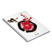 CARNET 和風 日本の梅とキツネのお面 筆記帳 (Côté Droit)