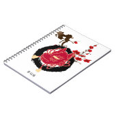 CARNET 和風 日本の梅とキツネのお面 筆記帳 (Côté gauche)