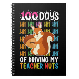 Carnet 100 jours à rendre mon professeur fou écureuil