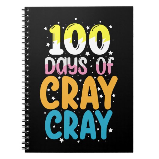 Carnet 100 jours de cray cray 100e jour d'école Enseignan (Devant)