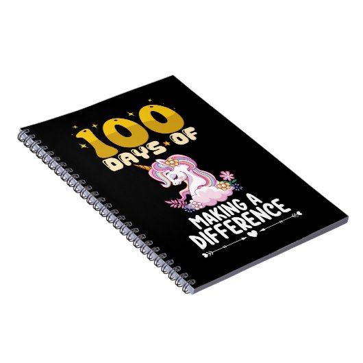 Carnet 100 Jours De Faire Une Différence École Unicorn (Côté Droit)