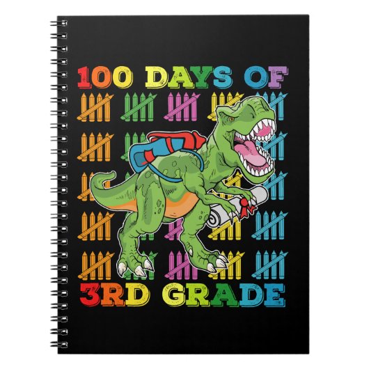Carnet 100 jours de l'école du T-Rex de 3e année (Devant)
