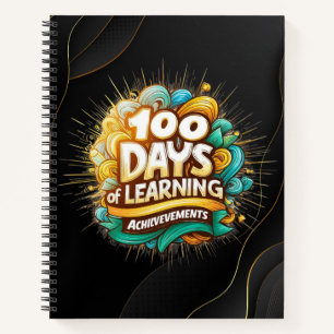 Carnet 100 Jours de Réalisation d'Apprentissage Noir