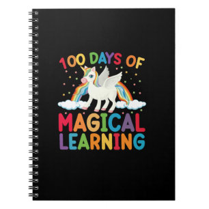 Carnet 100 jours d'école licorne magique pour filles 