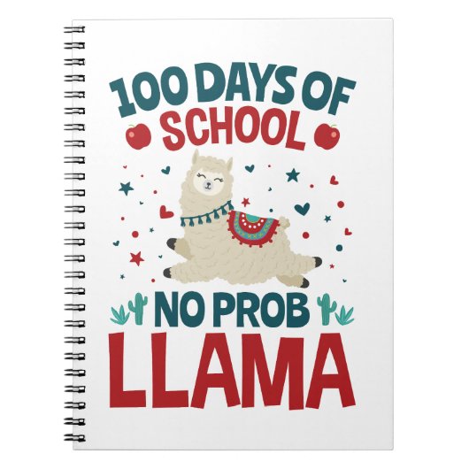 Carnet 100 jours d'école No Prob Llama (Devant)