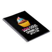 Carnet 100 jours parsemés de gâteau cupcake d'école amusa (Côté Droit)