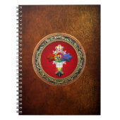 Carnet [100] Rosy Cross (Croix Rose) sur Red & Gold (Devant)