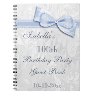 Carnet 100th Damassé et arc de fête d'anniversaire