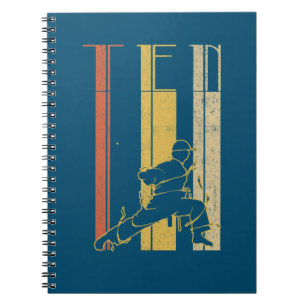 Carnet 10th Birthday Karate Retro Taekwondo Martial Art