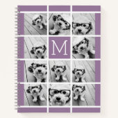 Carnet 11 Photo Collage Monogramme PEUT MODIFIER violet (Devant)