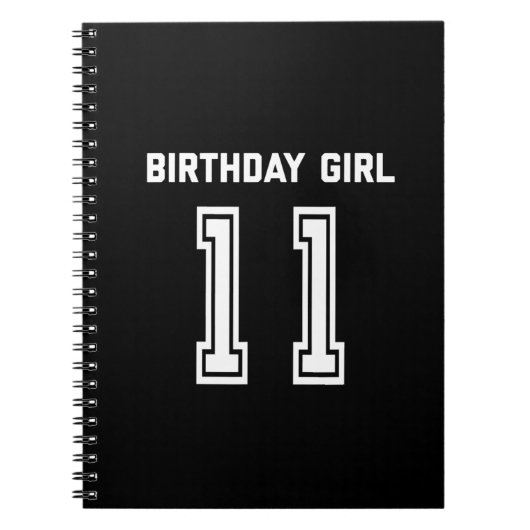 Carnet 11e anniversaire maillot cadeau 11 ans fille (Devant)