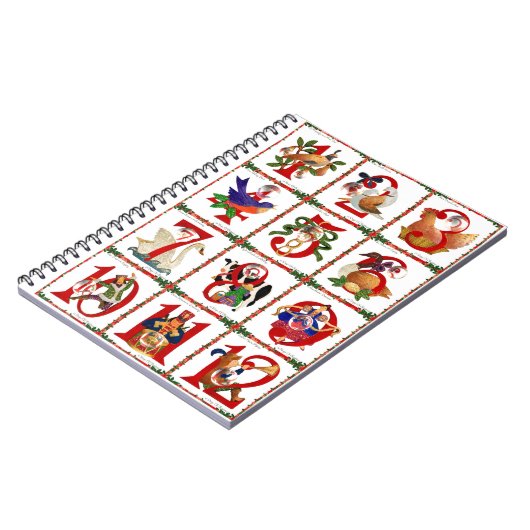 Carnet 12 Jours De Caillot De Noël Imprimer Cadeaux (Côté gauche)