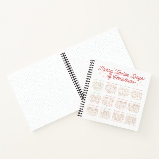 Carnet 12 Jours de Noël Carré (Intérieur)