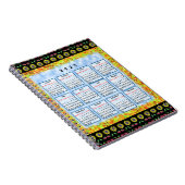 Carnet 12 mois Calendrier anglais de l'année 2025 (Côté Droit)