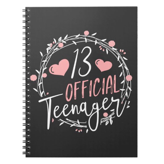 Carnet 13e anniversaire Adolescent officiel 13 ans Fille (Devant)