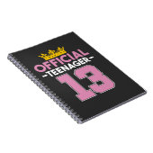 Carnet 13e anniversaire fille princesse officielle adoles (Côté Droit)
