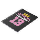Carnet 13e anniversaire fille princesse officielle adoles (Côté gauche)