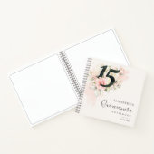 Carnet 15e anniversaire rose floral Qunceanera Invité (Intérieur)
