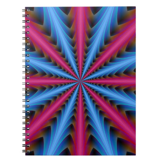 Carnet 16 Segments en rose et bleu (Devant)