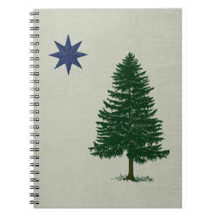Carnet 1901 drapeau du Maine - style vintage