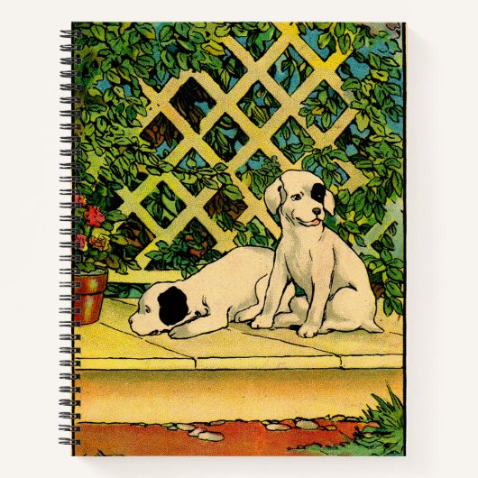 Carnet 1914 deux chiens curieux (Devant)