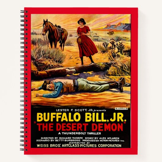 Carnet 1925 Buffalo Bill, Jr. - affiche du film Démon du (Devant)