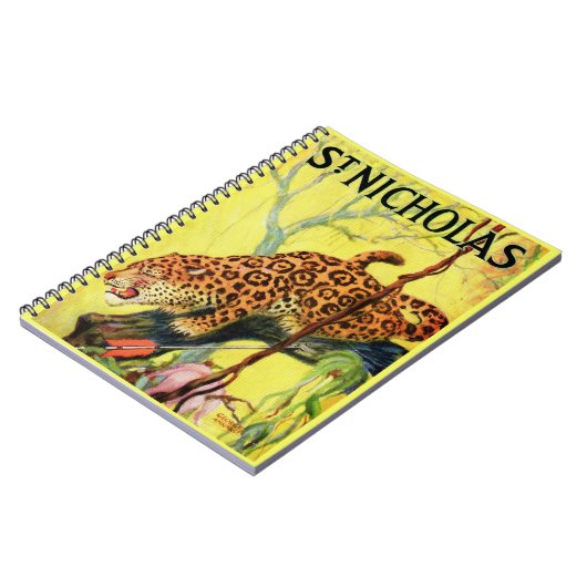 Carnet 1929 Revue Saint-Nicolas couverture léopard (Côté gauche)