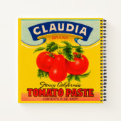 Carnet 1930 Claudia pâte de tomate imprimé étiquette (Dos)