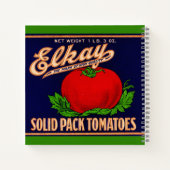Carnet 1930 Elkay Solid Pack Tomates peut étiquette (Dos)