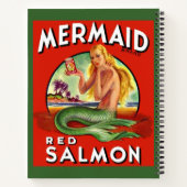 Carnet 1940 Mermaid Saumon peut imprimer étiquette (Dos)