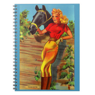 Carnet 1940 pin-up gal et cheval