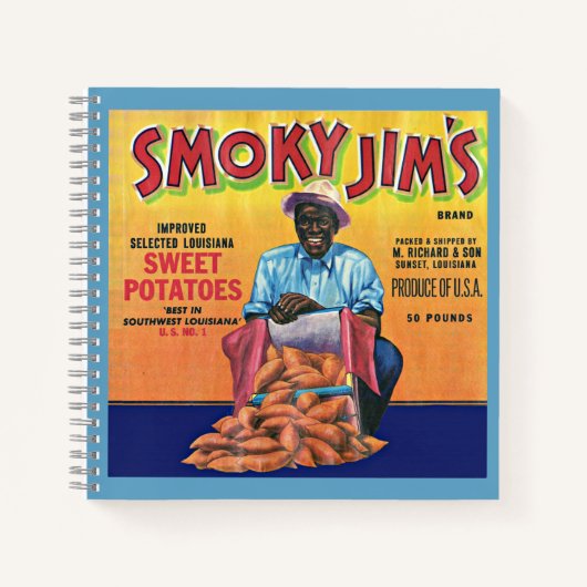 Carnet 1940 Smoky Jim's sweet potato crate étiquette (Devant)