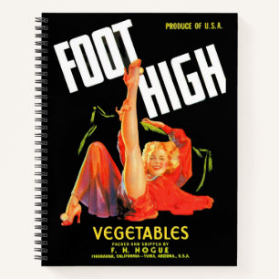 Carnet 1940s marmite étiquette pied légumes hauts légumes