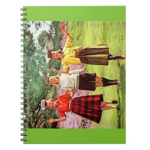 Carnet 1960 teenage girls with books on their heads