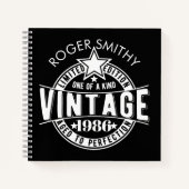 Carnet 1986 40th Birthday Vintage Aged to perfection (Devant)