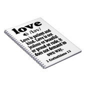 Carnet 1 Corinthiens 13 L'amour est patient et gentil (Côté Droit)