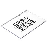 Carnet 1 Jean 4:19 Nous aimons parce qu'Il nous a aimés p (Côté gauche)