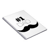 Carnet #1 Papa Mustache noire - Numéro Un (Côté Droit)