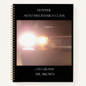 Carnet 2013 Black Muscle Lights voiture de sport (Devant)