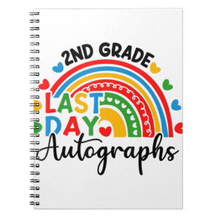 Carnet 2022 Dernier jour Autograph School 2e année Rainbo
