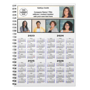 Carnet 2023 2024 2025 2026 Calendrier Photo d'entreprise 