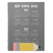 Carnet 2023-2024 Calendrier universitaire - Juillet à Jui (Devant)